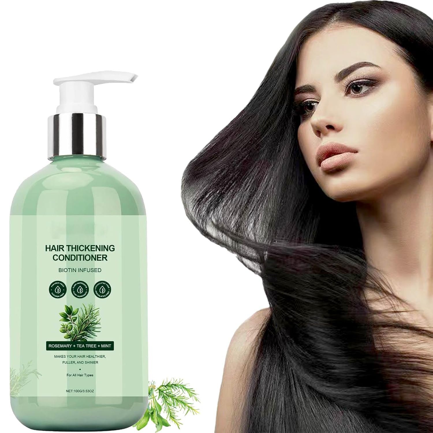 Rosmarin Conditioner, Spülung Für Geschädigtes & Trockenes Haar, Rosmarin Haarspülung Für Haarwachstum & Kopfhautpflege, Haarausfall Und Dünnes Haar, Wachstums-Shampoo